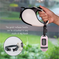 SVD.PET Dog Poop Bag Dispenser, Waste Bag Retractable, Black – Essentials for Dogs - 2-Pack -Black/Primrose Pink - image 3