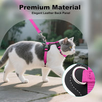 Plutus Pet Adjustable Cat Harness and Leash Set - Hot Pink - image 3