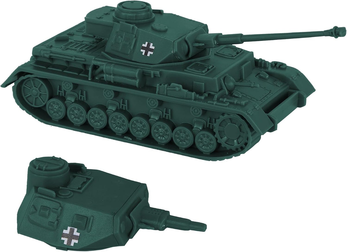 BMC Classic Toy Soldiers WW2 German Panzer IV tank in charcoal gray plastic