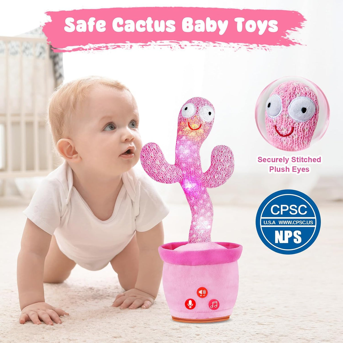 SANJOIN Dancing Talking Cactus Toy - Non-rechargeable - image 4
