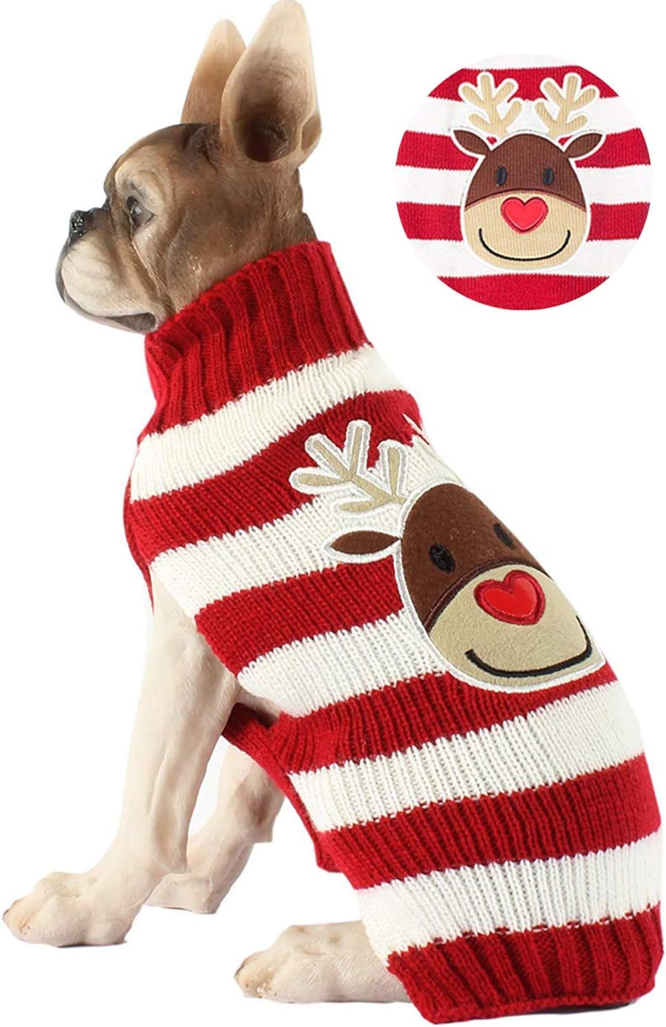 Dog Sweater Christmas Pet Cat Winter Knitwear Warm Clothes – Essentials for Dogs - X-Large / Reindeer