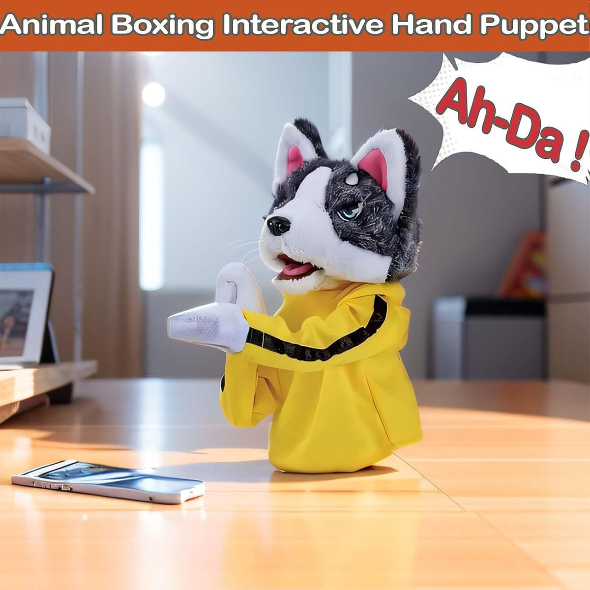 KYWYOYOU Kung Fu Husky dog hand puppet with punching arms - view 3