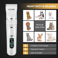 Dog Clippers Professional Heavy Duty Grooming Clipper 3-Speed - White - image 3