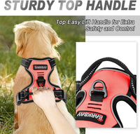 BARKBAY Dog Harness No Pull for Large Dogs Front Back Clips - Large(Chest:24.5-32.5") / Light Pink - image 3