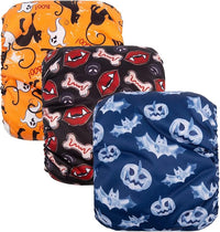 CuteBone Halloween Male Dog Diapers Belly Bands 3 Pack for Male Dogs Wraps Washable Doggie Pants DM23L