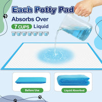 Puppy Pads XL 100 Count, Dog Pee Pads Extra Large - 34"×28" - 50 Count (Blue) - image 4