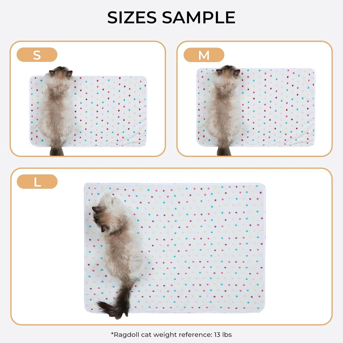 1 Pack 3 Blankets Super Soft Cute Dot Pattern Pet Blanket Flannel - Brown2 / 41x31 inch (Pack of 3) - image 3