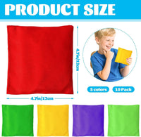 Small Colorful Nylon Bean Bags for Hand Toss Games - 4.7in-10 Pcs - image 3