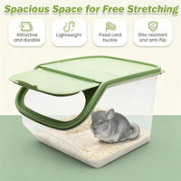 PINVNBY Chinchilla Dust Bath Hamster Litter Box Gerbil Dust Bath - green - image 4
