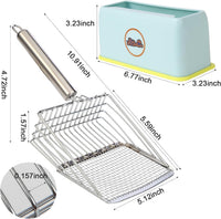 Cat Litter Scoop, Metal Scooper, Deep Shovel, Ergonomic Handle - image 2