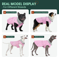 Kuoser Large Dog Coat, Fleece Lined Dog Winter Jacket with Harness Hole, L – Essentials for Dogs - X-large (Chest: 24.4" - 29.92") / Sweet Pink - image 2