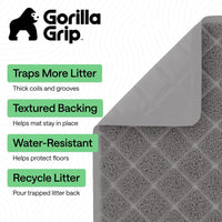 GORILLA GRIP Cat Litter Mat, Coiled Mesh Trapping Mats - Corner (32" x 32" x 45") / Grey - image 2