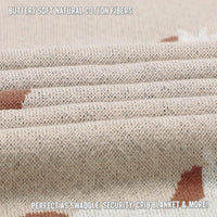 Whimsy Collection - Luxury 100% Cotton Knit Swaddle Baby Blanket