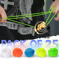 MAGICYOYO 100% Polyester Professional Yoyo Strings for Responsive - 25 Yoyo Strings-Blue, Green, White,Yellow, Orange - image 4