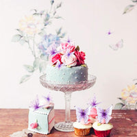 30Pcs 2D Waterproof Swallowtail Butterfly Cake Topper Transparent - Not Edible / Purple Mixed - image 4