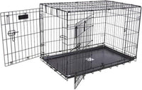 Precision Pet Products ProValue two door 42 inch wire dog crate with divider panel and removable pan
