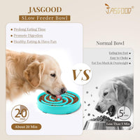 JASGOOD Slow Feeder Dogs Bowl for Large Medium Dogs - Large / B-Sky Blue - image 2