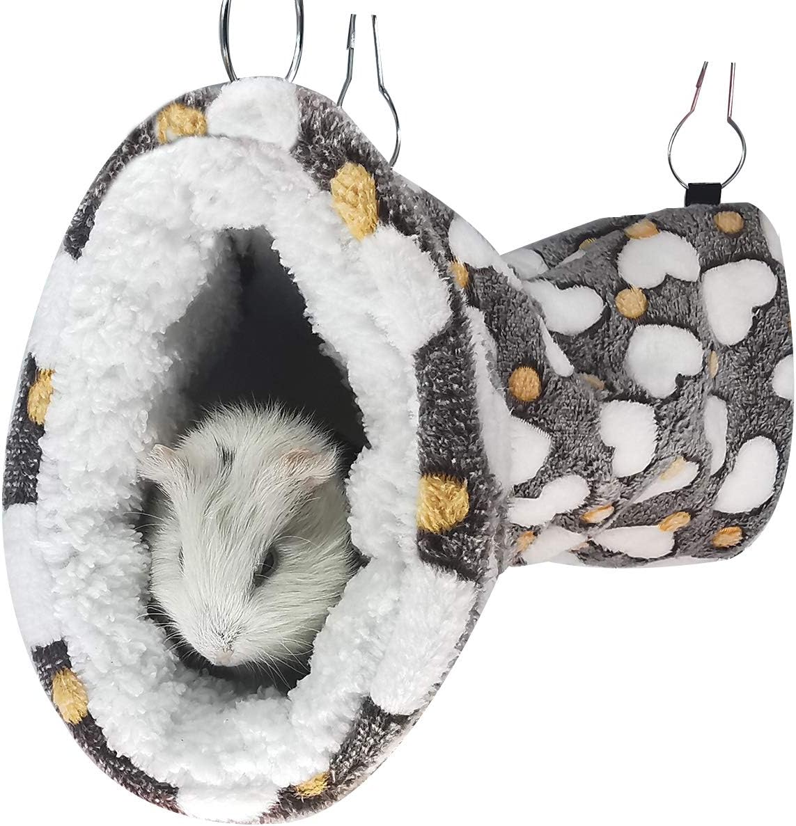 LEFTSTARER Guinea Pig Accessories Sugar Glider Cage Accessories - Brown / Heart