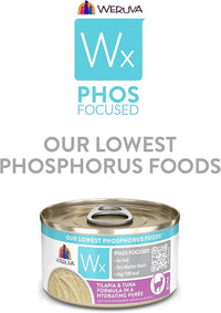 Weruva Wx Phos Focused, Tilapia & Tuna Formula in a Hydrating purée, 3oz Can (Pack of 12)
