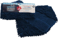 Soggy Doggy Super Shammy Dog Towel - Microfiber Chenille Towel for Drying Dogs and Cleaning Paws - Fast Drying with Hand Pockets for Ease (Navy Blue, 31” x 14”)