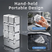 InfinityCube Fidget Toys for Kids and Adults - Metal Silver Style / 1 - image 2