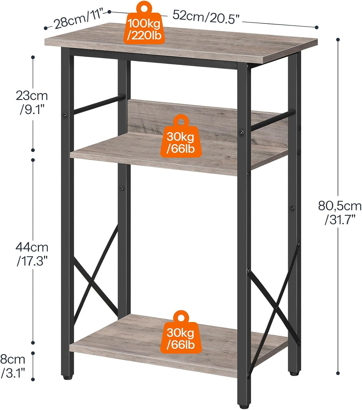 HOOBRO 10 Gallon Aquarium Stand - Greige + Black - image 3