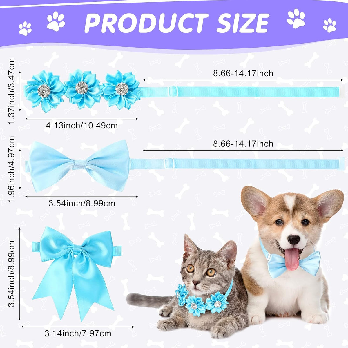 Jexine 60 Pcs Dog Bow Ties Bulk - image 2