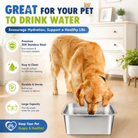 3 Gallon Large Water Bowl for Dogs - 1 Bowl / 3 Gallons - image 3