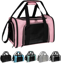 Top tasta Dog Cat Carrier Pet Carriers for Small Medium Large Cats - 20.0"L x 13.0"W x 13.0"H / Pink