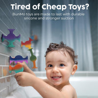 BUNMO Bath Toys Suction, Connect, Build, Create - Color Magic - 10 Pk - image 4