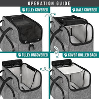 PetAmi Small Dog Purse Carrier, Soft-Sided Pet Carrier Bag with Pockets, Portable Puppy Cat Travel Handbag Tote, Airline Approved Breathable Mesh, Poop Bag Dispenser, Sherpa Bed, Max 18 lbs, Gray