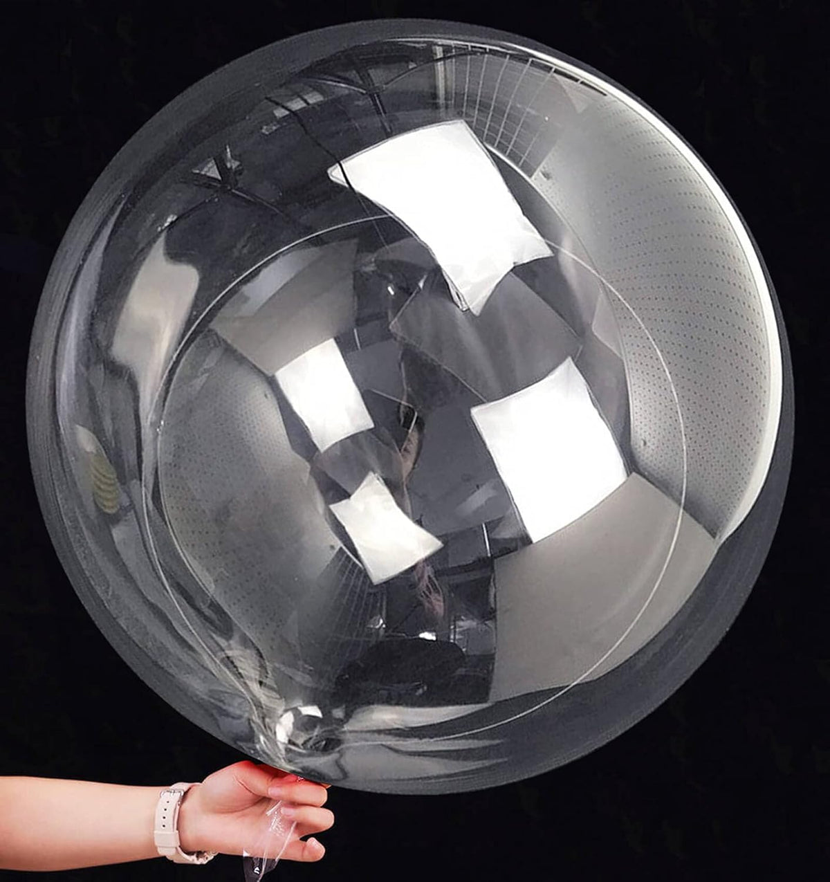20 Inch Bobo Balloons, Large Bubble Balloons - 36 Inches/12 Pack / Transparent