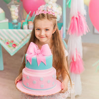 SuPoo 4th Birthday Headband Flower Crown for Girls Princess Tiara 4th - Pink-4th - image 2