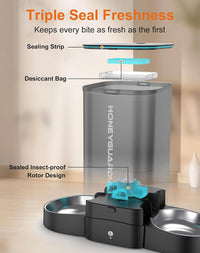 HoneyGuaridan Automatic Cat Feeder for 2 Cats - 5L WIFI - image 4