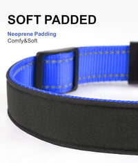 TagME Airtag Dog Collar,Waterproof Reflective Pet Collar with Airtag Holder,Soft Padded and Double D-Rings for Medium Dogs,Navy Blue
