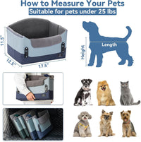 A 4 Pet Dog Car Seats for Small Dogs, Under 25 lbs - Blue / Small - image 3