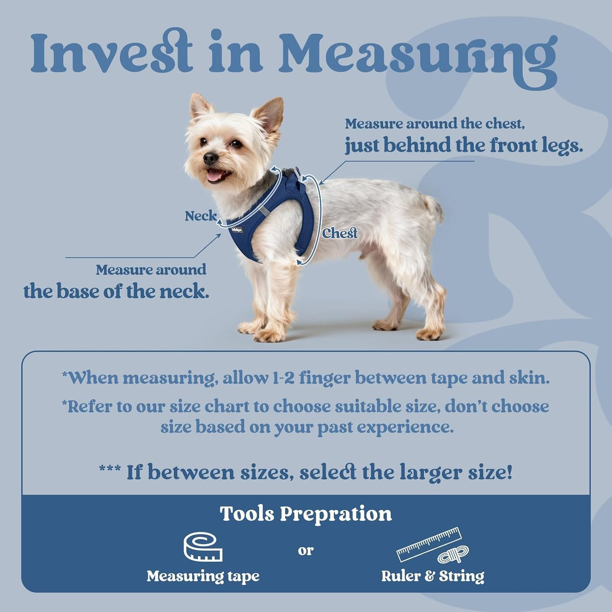 rabbitgoo Step-in Small Dog Harness - Navy Blue / S(chest:15.1"-16.5") - image 2