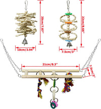 7 Pack Bird & Parrot Toys, Bird Cage Toys for Conures - image 3