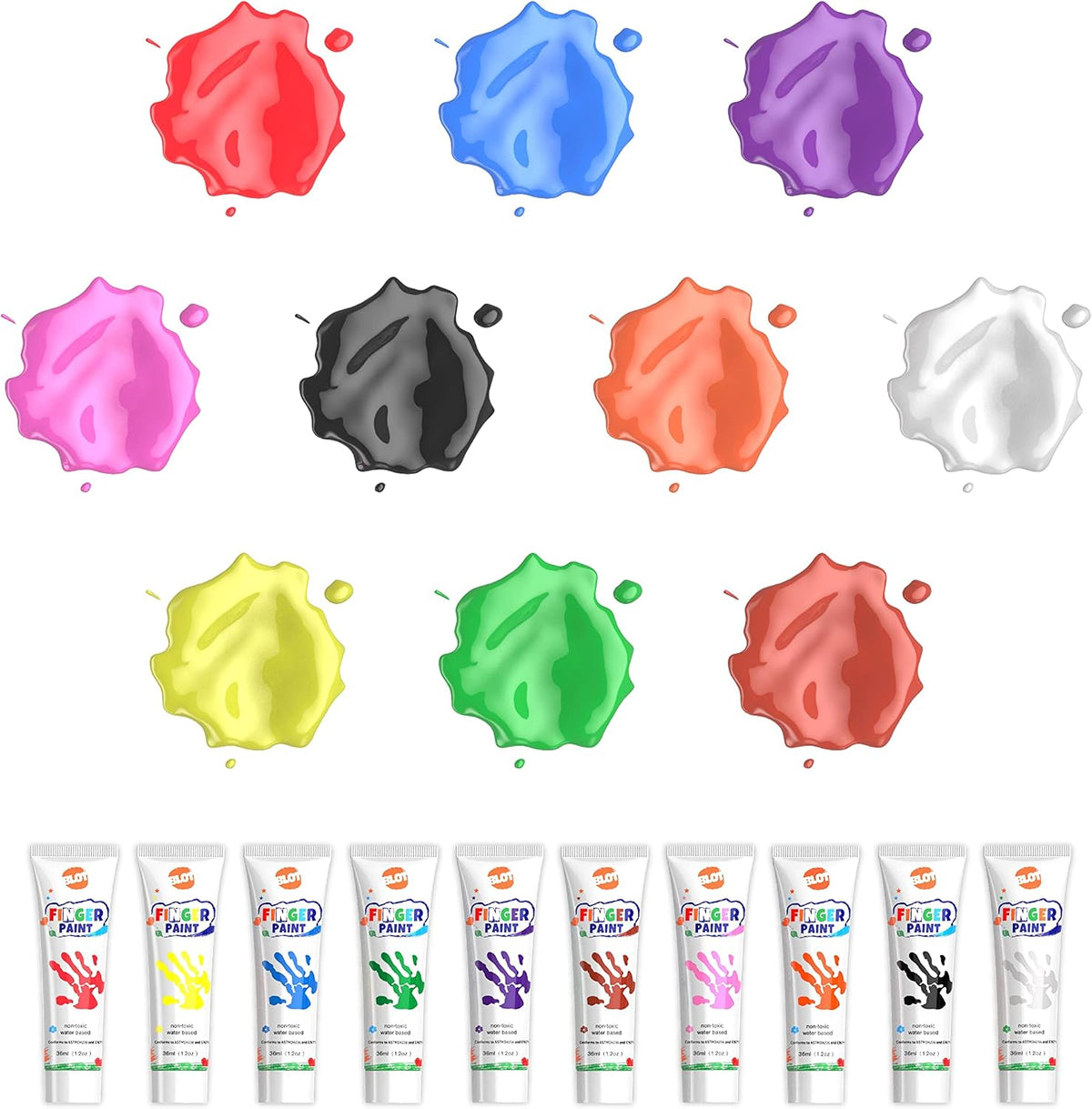 Kids Washable Finger Paint for Toddlers Art Supplies Gift for Baby - image 2