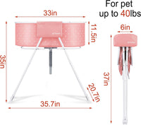 Portable Foldable Dog Bathtub for Small & Medium Dogs – Essentials for Dogs - Pink - image 2