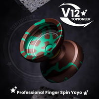 MAGICYOYO V12 Finger Spin Yoyo - Brown Green - image 2