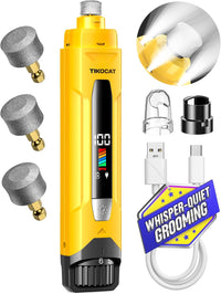 Whisper-Quiet Dog Nail Grinder 50%More Power for Sensitive Dogs - Yellow