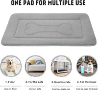Large Dog Bed Soft Dog Crate Pad Mat 42 in Non-Slip Bottom Washable - 42.0"L x 28.0"W x 1.2"Th / Clay Gray - image 4