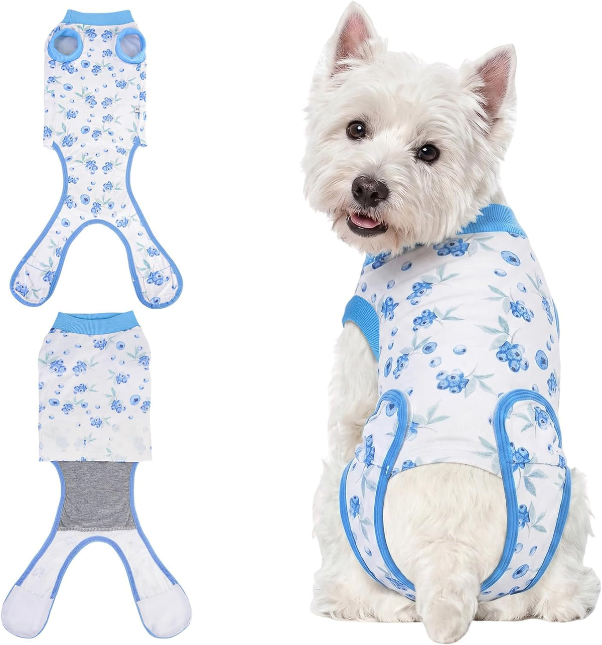Female Dog Recovery Suit After Spay – 3 Patterns, S–2XL