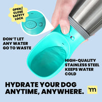 MalsiPree Dog Water Bottle Dispenser, Leak-Proof - Blue / 24oz - Insulated - image 2