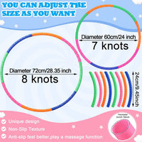 Vinsot snap together plastic hoops for kids in multicolor detachable sections - view 7