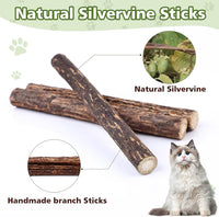 6 Pack Silvervine Sticks for Cat, Natural Catnip Toys – Essentials for Cats - 6 Pack - image 2
