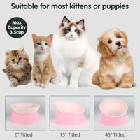 Bulldog Bowl Anti-Slip Dog Cat Dish Detachable Rubber Dog Bowl Pet - Pink / 3.5 Cup ( Medium/Large Dog ) - image 3