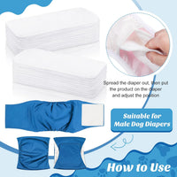 Tondiamo 20 Pcs Dog Diaper Pads Washable Reusable Liners - Male / Medium - image 4