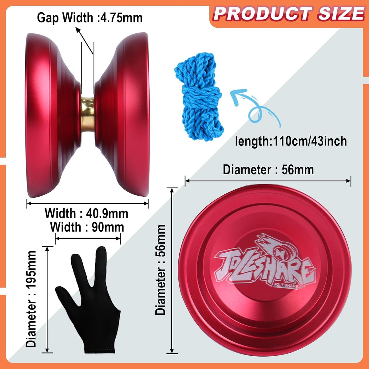 LESHARE X2 Dual-Mode Yoyo for Advanced Players & Teens Beginners – Fun for Kids & Family - Red - image 2